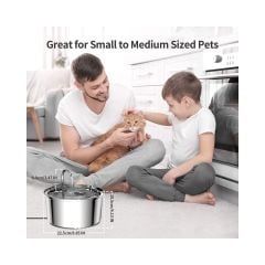 Hareket Sensörlü 3.2 L Paslanmaz Çelik Kedi Köpek Için Otomatik Su Pınarı Su Çeşmesi Su Sebili