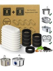 Paslanmaz Çelik Su Pınarı Için Aktif Karbon Yedek Filtre 8 Adet Kamardey Uyumlu