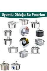 Paslanmaz Çelik Su Pınarı Için Aktif Karbon Yedek Filtre 8 Adet Kamardey Uyumlu