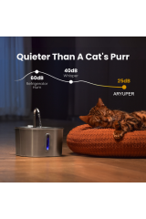 2.2 L Su Seviyesi Göstergeli Paslanmaz Çelik Kedi Köpek Için Su Pınarı Su Çeşmesi Su Sebili