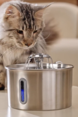 Su Seviyesi Göstergeli 2.2 L Paslanmaz Çelik Kedi Köpek Için Su Pınarı Su Çeşmesi Su Sebili Bp02