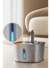 2.2 L Göstergeli Paslanmaz Çelik Kedi Köpek Için Su Pınarı Su Çeşmesi Su Sebili B20