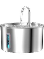 Su Seviyesi Göstergeli 2.2 L Paslanmaz Çelik Kedi Köpek Için Su Pınarı Su Çeşmesi Su Sebili S12