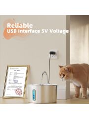 Su Seviyesi Göstergeli 2.2 L Paslanmaz Çelik Kedi Köpek Için Su Pınarı Su Çeşmesi Su Sebili S12